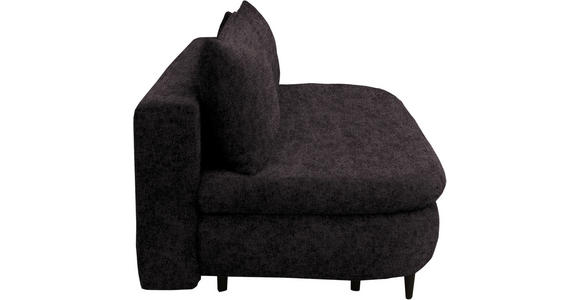 SCHLAFSOFA in Velours Dunkelbraun - Dunkelbraun/Schwarz, Design, Holz/Textil (213/89/105cm) - Novel
