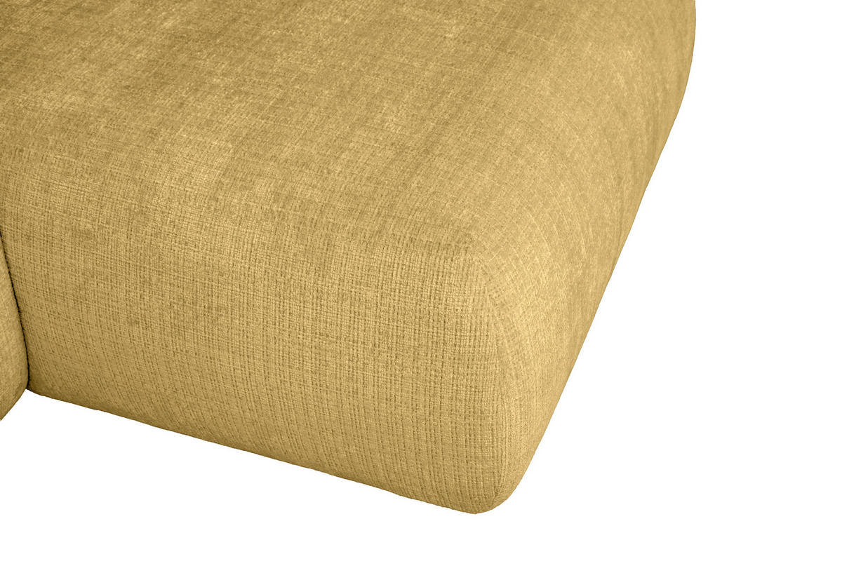ECKSOFA Goldfarben Chenille Zierkissen, Rückenkissen, Rücken echt  - Goldfarben/Schwarz, MODERN, Kunststoff/Textil (276/188cm) - Milino