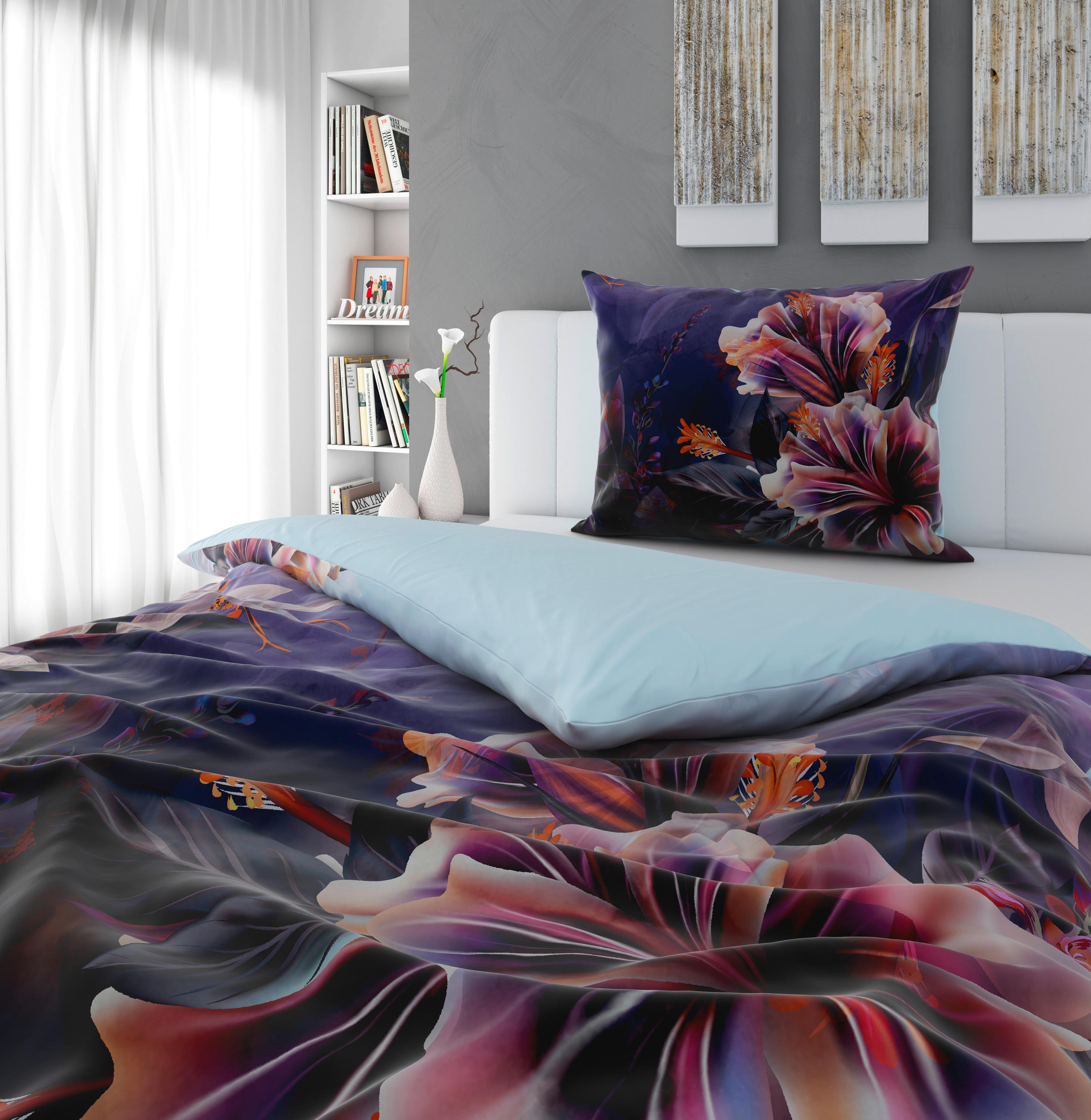 POVLEČENÍ, satén, fialová, 140/200 cm - fialová, Konvenční, textil (140/200cm) - Esposa
