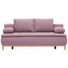 BOXSPRINGSOFA in Webstoff Rosa  - Eichefarben/Beige, Design, Holz/Textil (202/78/93/100cm) - Venda