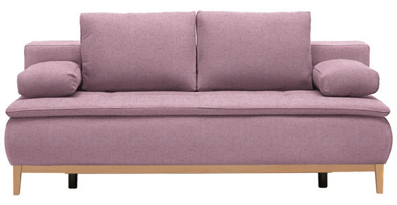 BOXSPRINGSOFA Webstoff Rosa  - Eichefarben/Beige, Design, Holz/Textil (202/78/93/100cm) - Carryhome