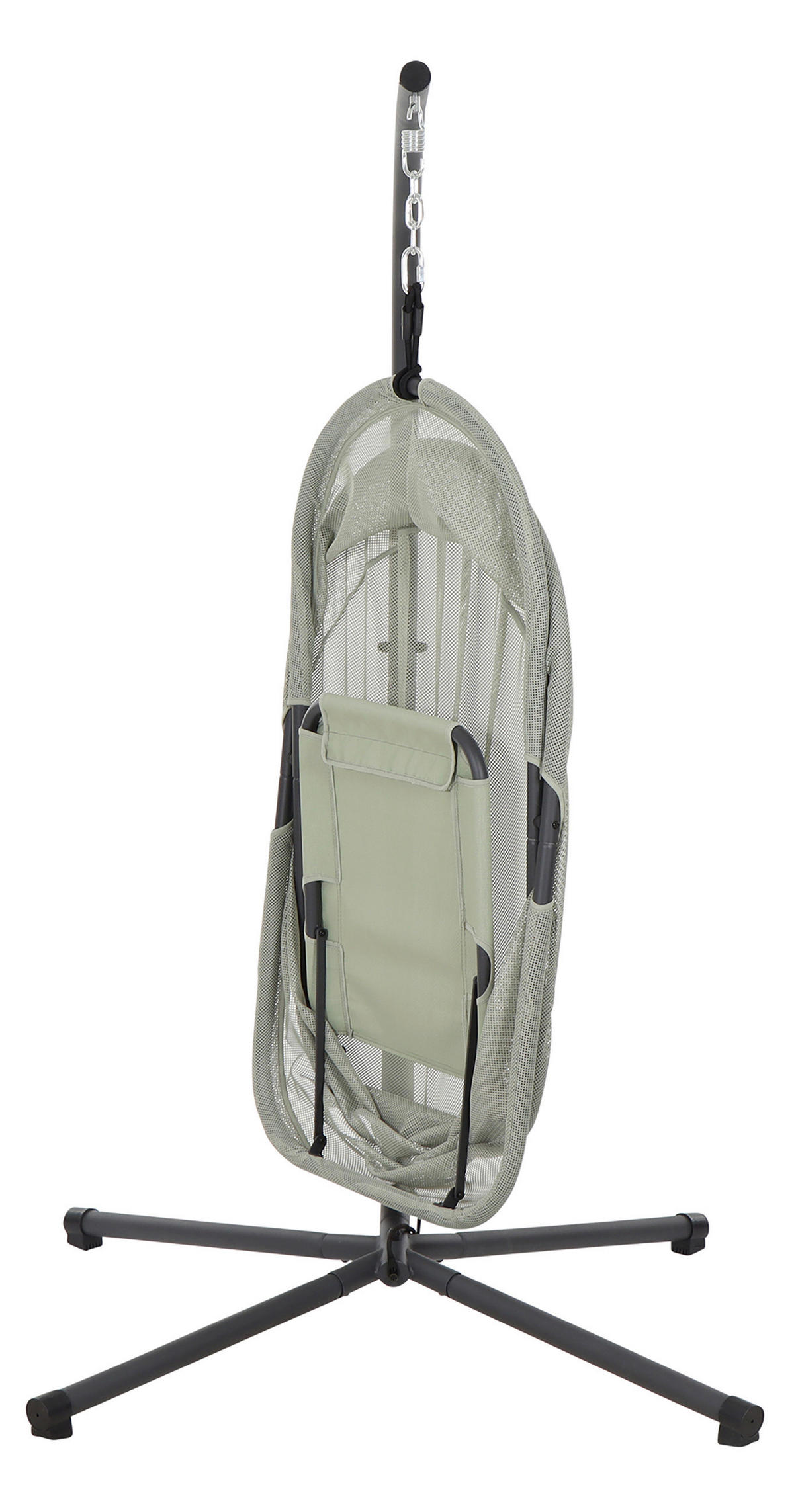 HÄNGESESSEL 123/192/102 cm Stahl  - Anthrazit/Grün, KONVENTIONELL, Kunststoff/Textil (123/192/102cm) - Siena Garden