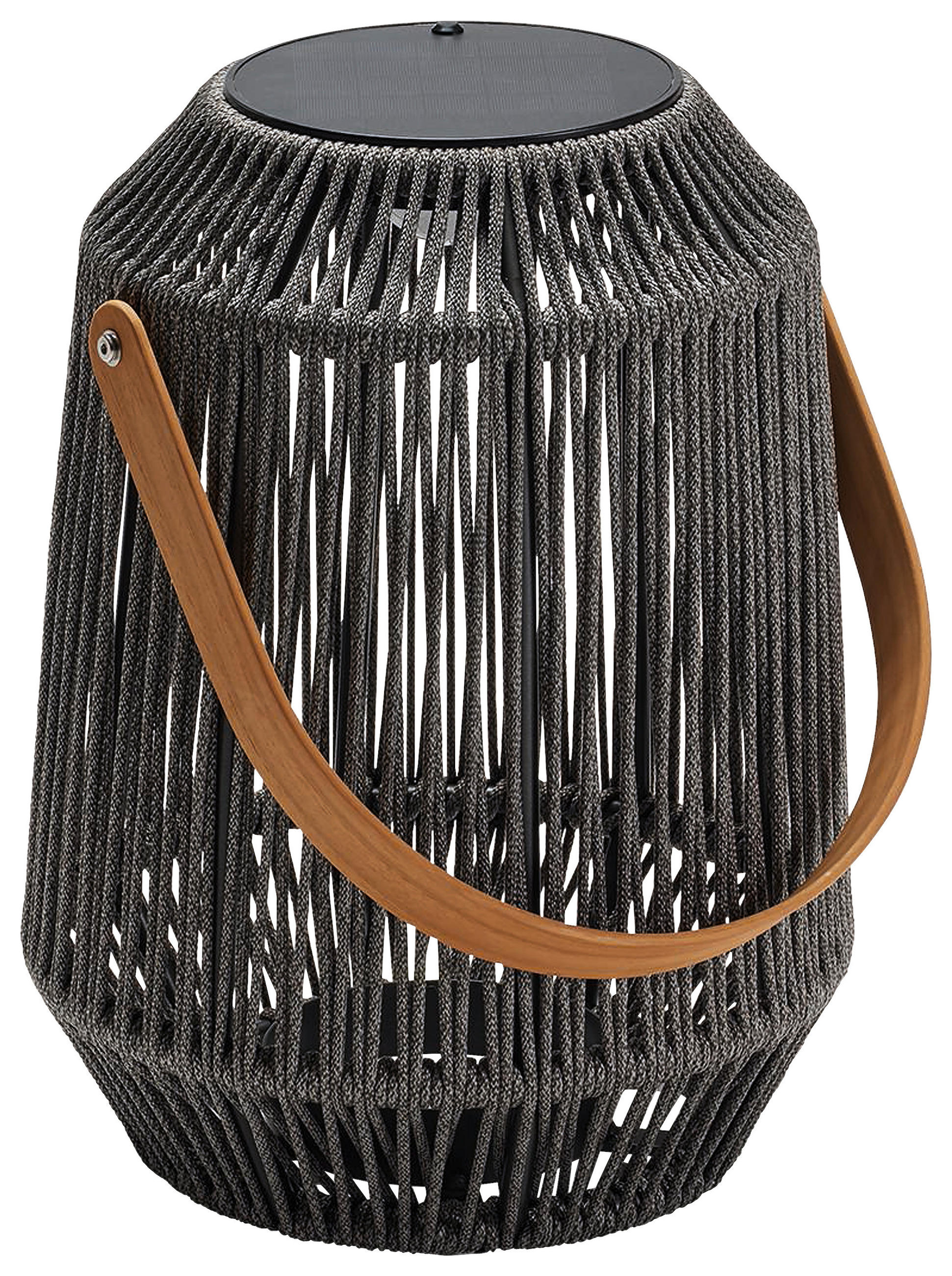 LED-LATERNE - Anthrazit/Hellgrau, Basics, Holz/Kunststoff (39/50/39cm) - Stern