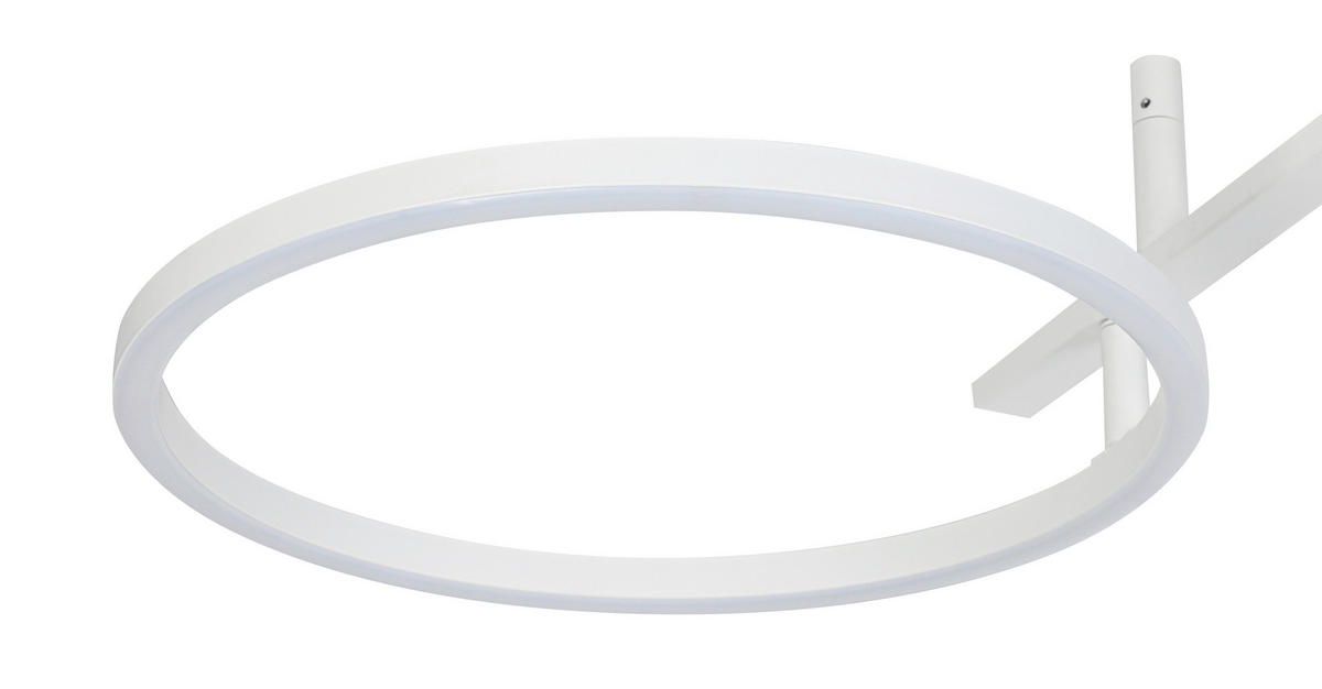 DECKENLEUCHTE    113/66/12 cm  - Weiss, Trend, Kunststoff/Metall (113/66/12cm) - Collett's Monde
