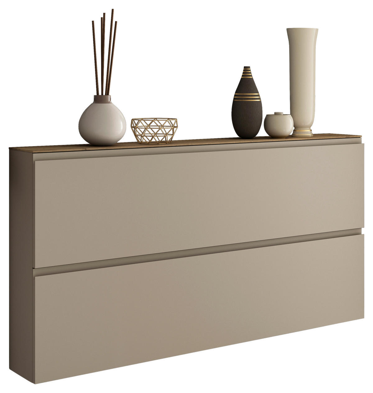 SCHUHKIPPER - Sandfarben/Eichefarben, Design, Holzwerkstoff (160/81/22cm) - Moderano
