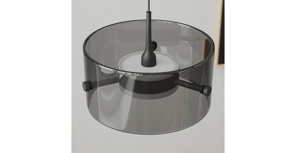 LED-HÄNGELEUCHTE 16/150 cm  - Schwarz, Design, Glas/Kunststoff (16/150cm) - Novel
