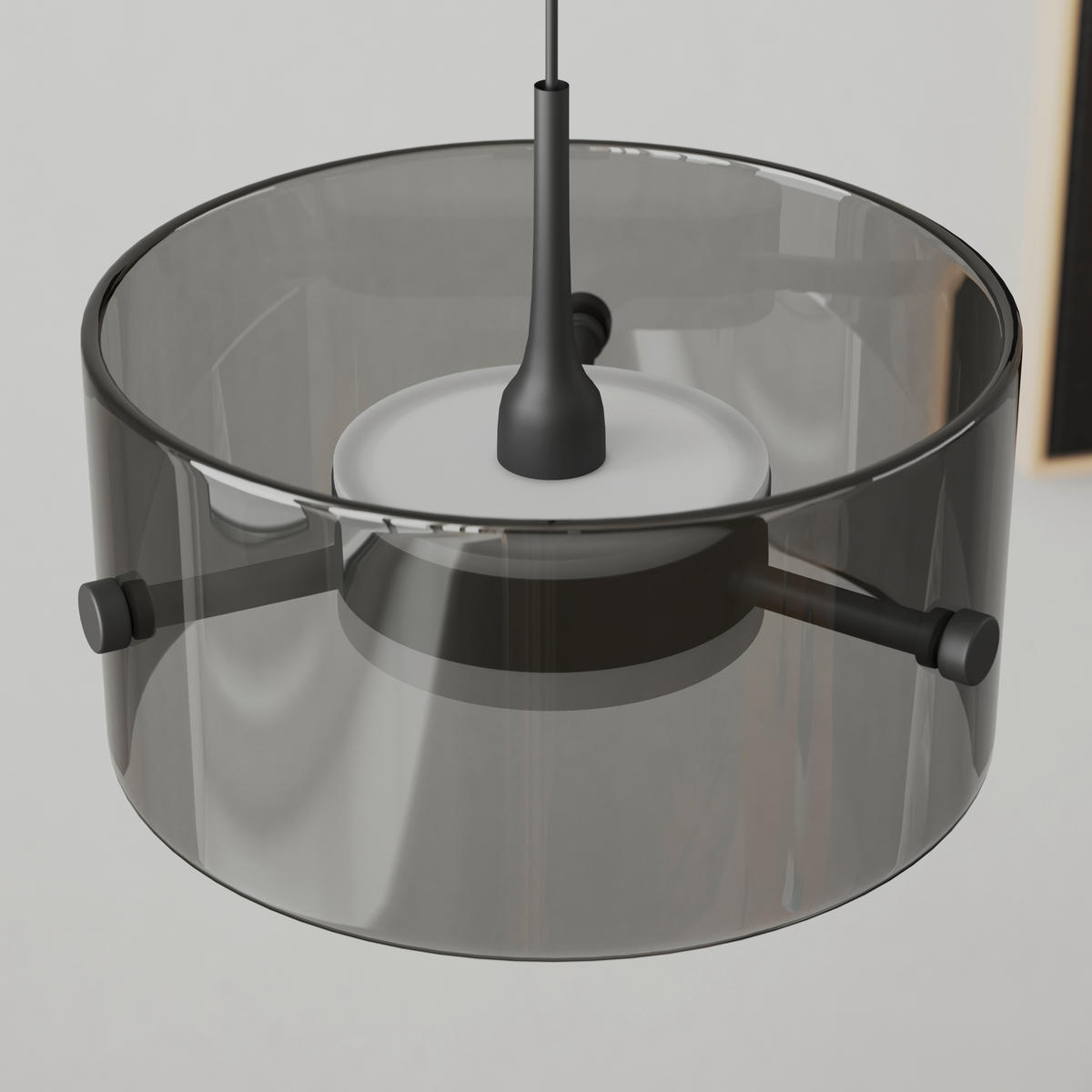 LED-HÄNGELEUCHTE 16/150 cm  - Schwarz, Design, Glas/Kunststoff (16/150cm) - Novel