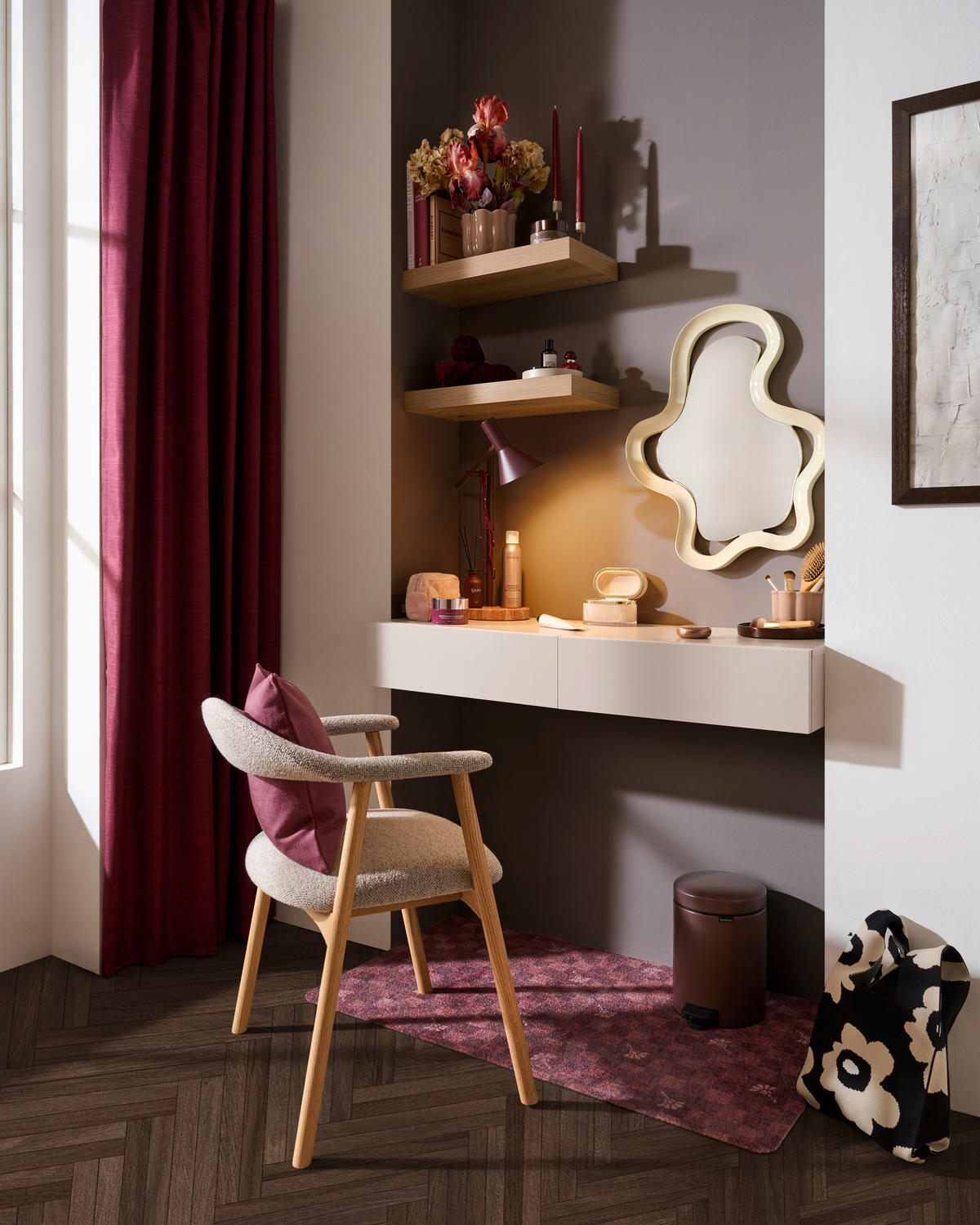 KONZOLASZTAL faalapú anyag 110/40/16 cm    - kasmírszínű, Design, faalapú anyag (110/40/16cm) - Hom`in
