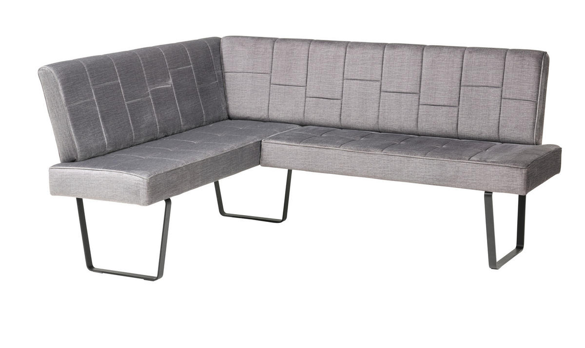 ECKBANK 150/190 cm  in Dunkelgrau  - Dunkelgrau/Schwarz, KONVENTIONELL, Textil/Metall (150/190cm) - MID.YOU