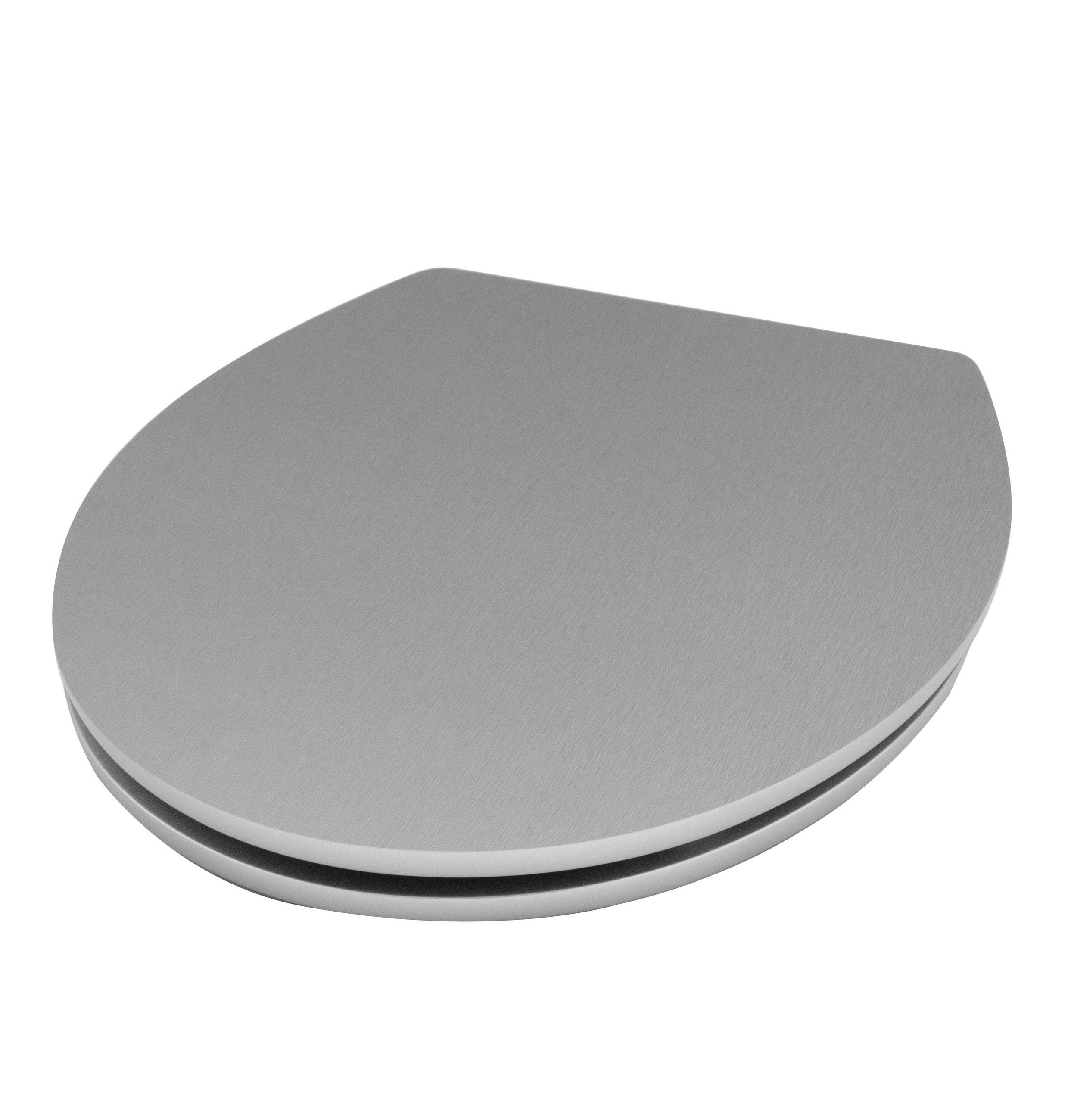 WC ÜLŐKE - ezüst, Basics, faalapú anyag (37,8/5,7/45cm) - Sadena