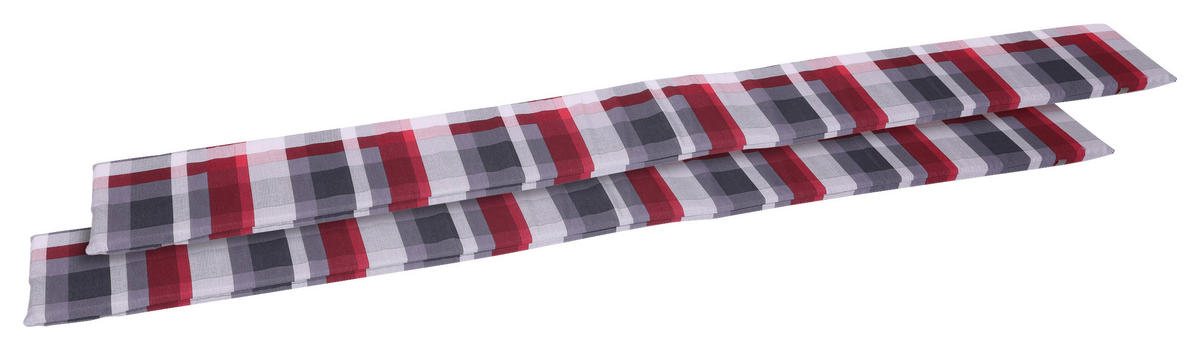 BIERBANKAUFLAGE Karo  - Anthrazit/Rot, Basics, Textil (220/4/25cm)