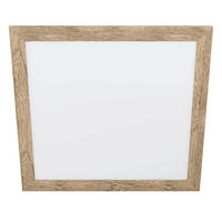 LED-PANEEL - Hellbraun/Weiss, Natur, Holz/Kunststoff (64,5/64,5/5,5cm) - Eglo