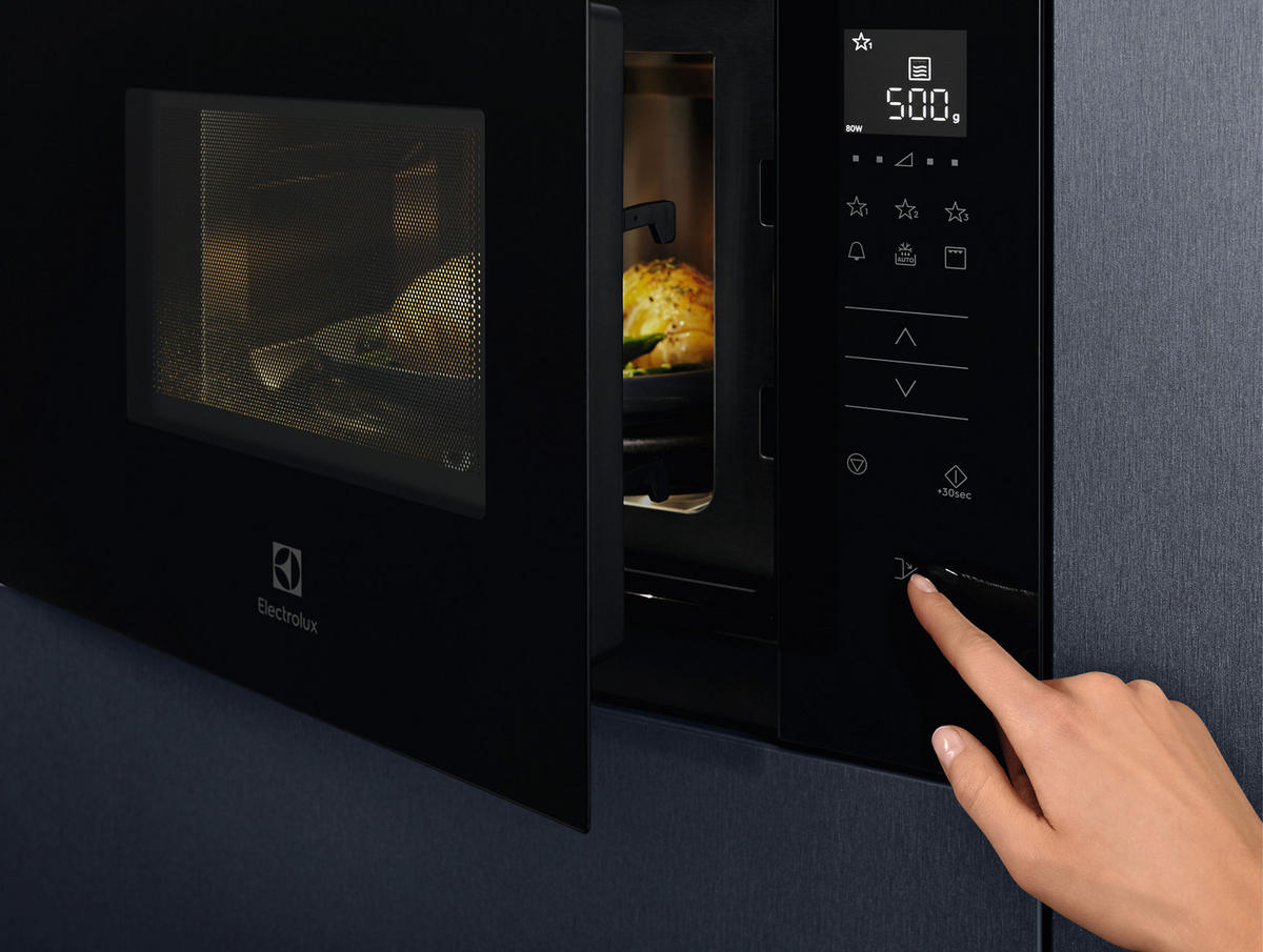 EINBAUMIKROWELLE KMFE172TEK  - Schwarz, Basics, Glas/Metall (59,4/37,1/31,6cm) - Electrolux