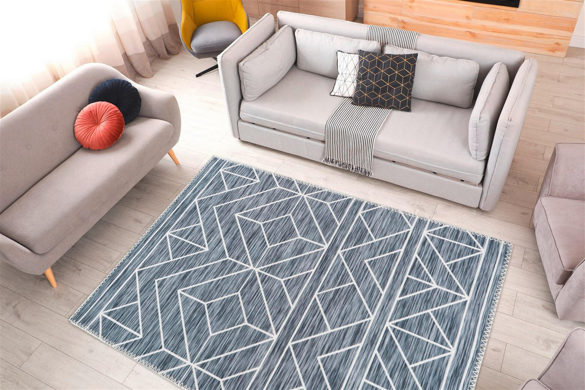 FLACHWEBETEPPICH 120/180 cm Anthrazit  - Anthrazit, Basics, Textil (120/180cm) - Novel