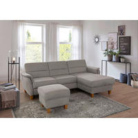 HOCKER PALMERA V Mikrofaser Anthrazit  - Eichefarben/Anthrazit, KONVENTIONELL, Holz/Textil (58/48/58cm) - Sit & More