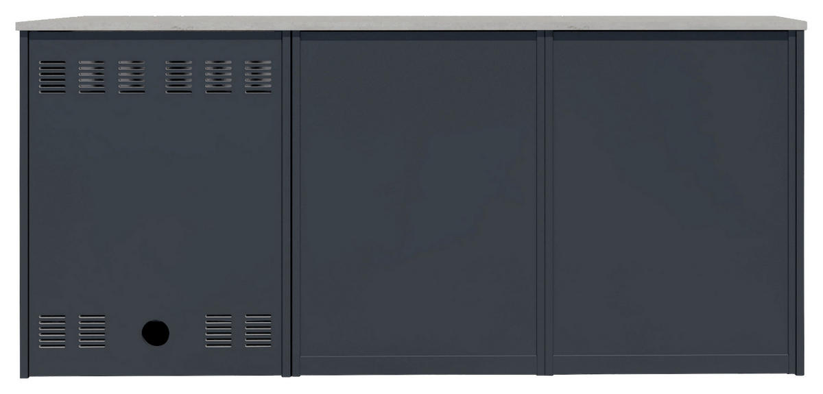 OUTDOORKÜCHE  - Sandfarben/Anthrazit, Basics, Glas/Keramik (198/92,5-98,5/63,3cm) - Dieter Knoll