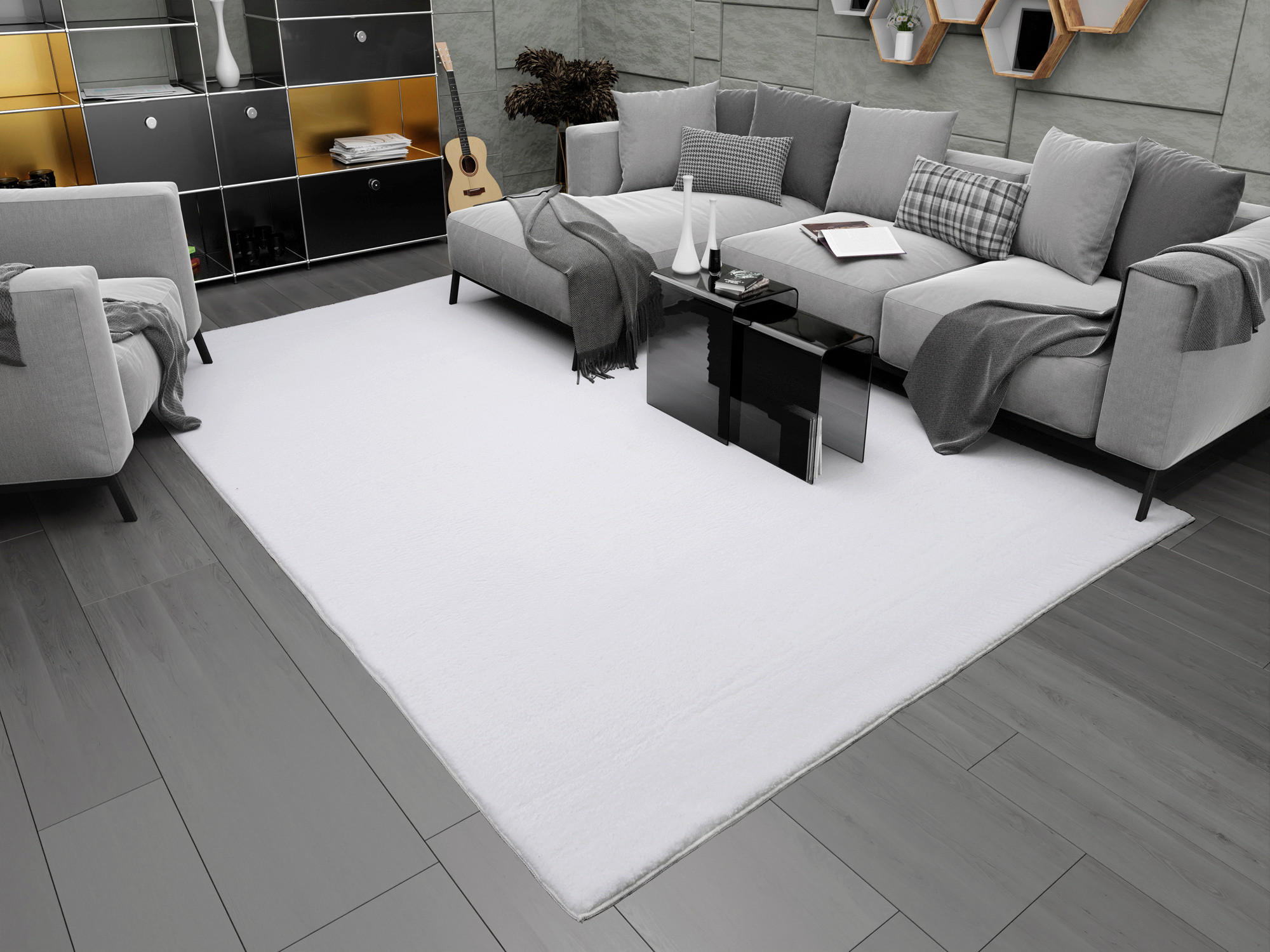 FELLTEPPICH 120/170 cm Blana Weiß  - Weiß, Basics, Textil (120/170cm) - Novel