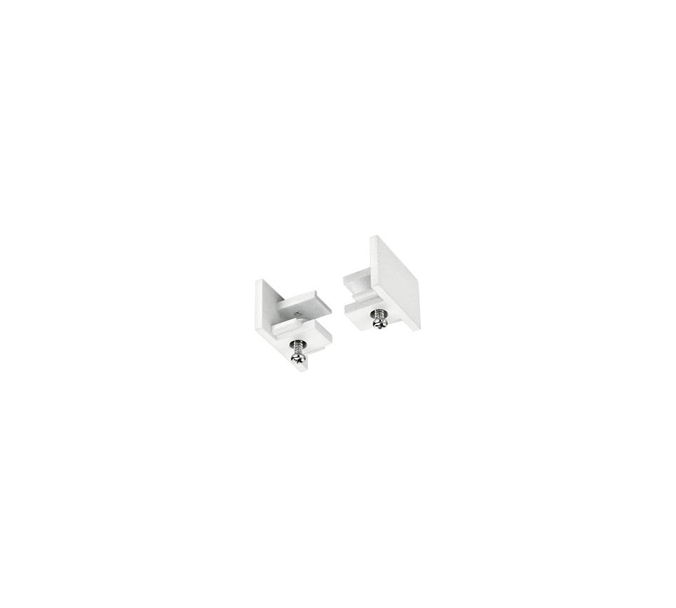 SCHIENENSYSTEM-ENDKAPPEN-SET - Weiß, Basics, Kunststoff (3/2/1,8cm) - Trio Leuchten