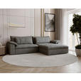 ECKSOFA  in Webstoff Graubraun  306/198 cm  - Graubraun/Schwarz, MODERN, Kunststoff/Textil (306/198cm) - Carryhome