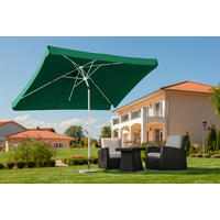 SLUNEČNÍK 200/250/300 cm - bílá/zelená, Basics, kov/textil (200/250/300cm)