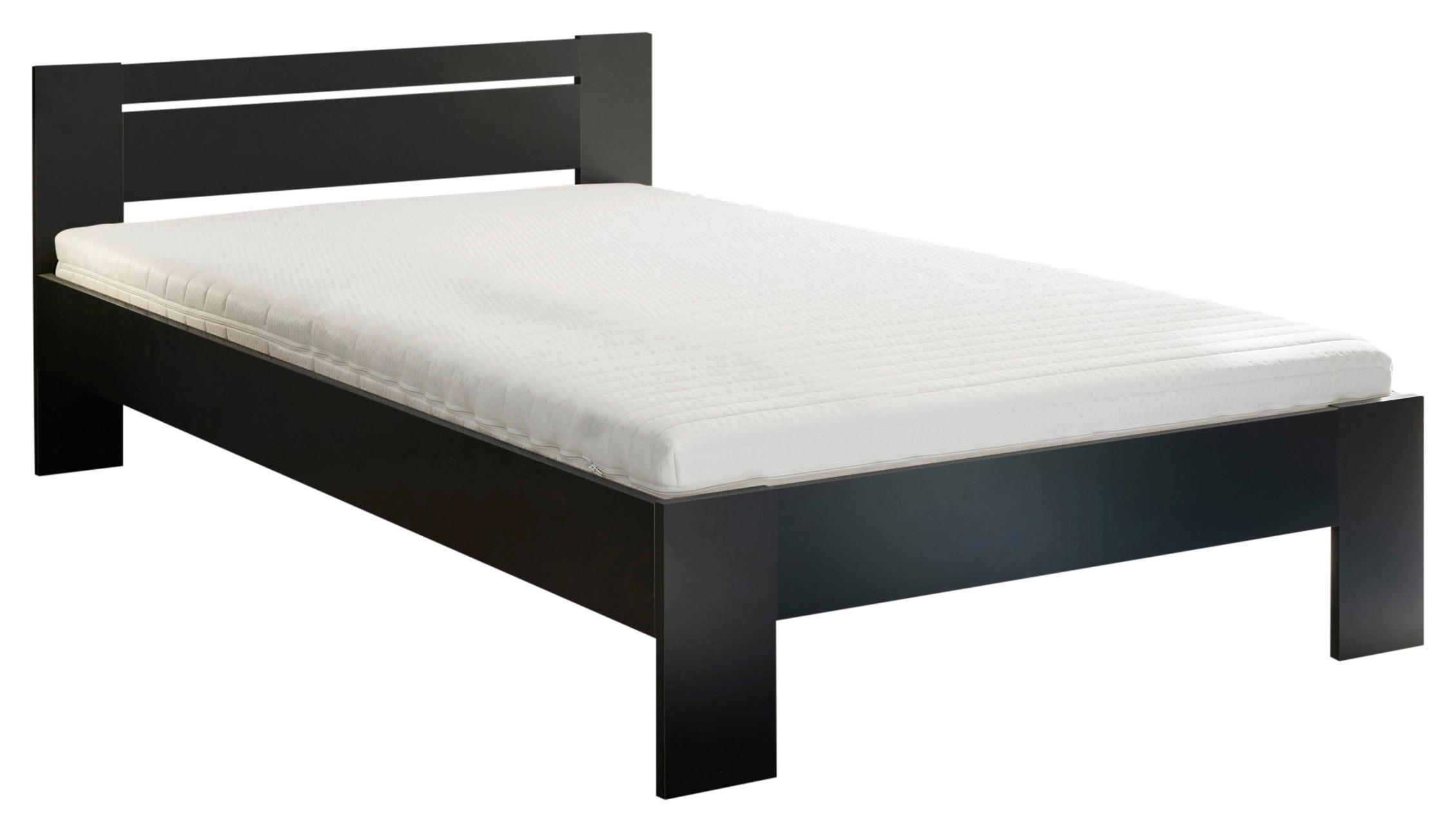 BETT in Schwarz  - Schwarz, KONVENTIONELL, Holzwerkstoff (120/200cm) - Carryhome