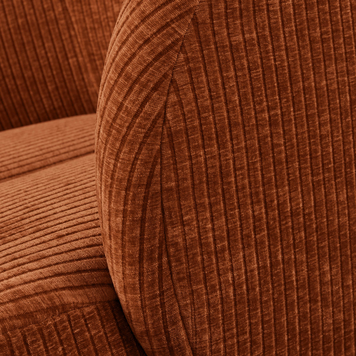 SESSEL in gerippt Braun  - Schwarz/Braun, Design, Kunststoff/Textil (68/75/77cm) - Livetastic