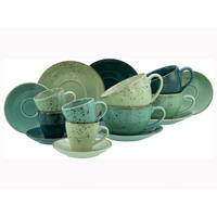 TASSENSET Nature Collection Green Life 16-teilig  - Waldgrün/Salbeigrün, Basics, Keramik - Creatable