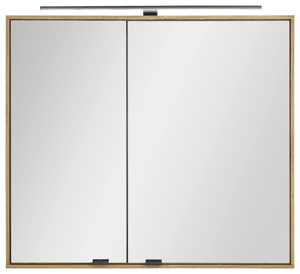 SPIEGELSCHRANK 80/70/20 cm  - Eichefarben/Silberfarben, KONVENTIONELL, Glas/Holz (80/70/20cm) - Linea Natura