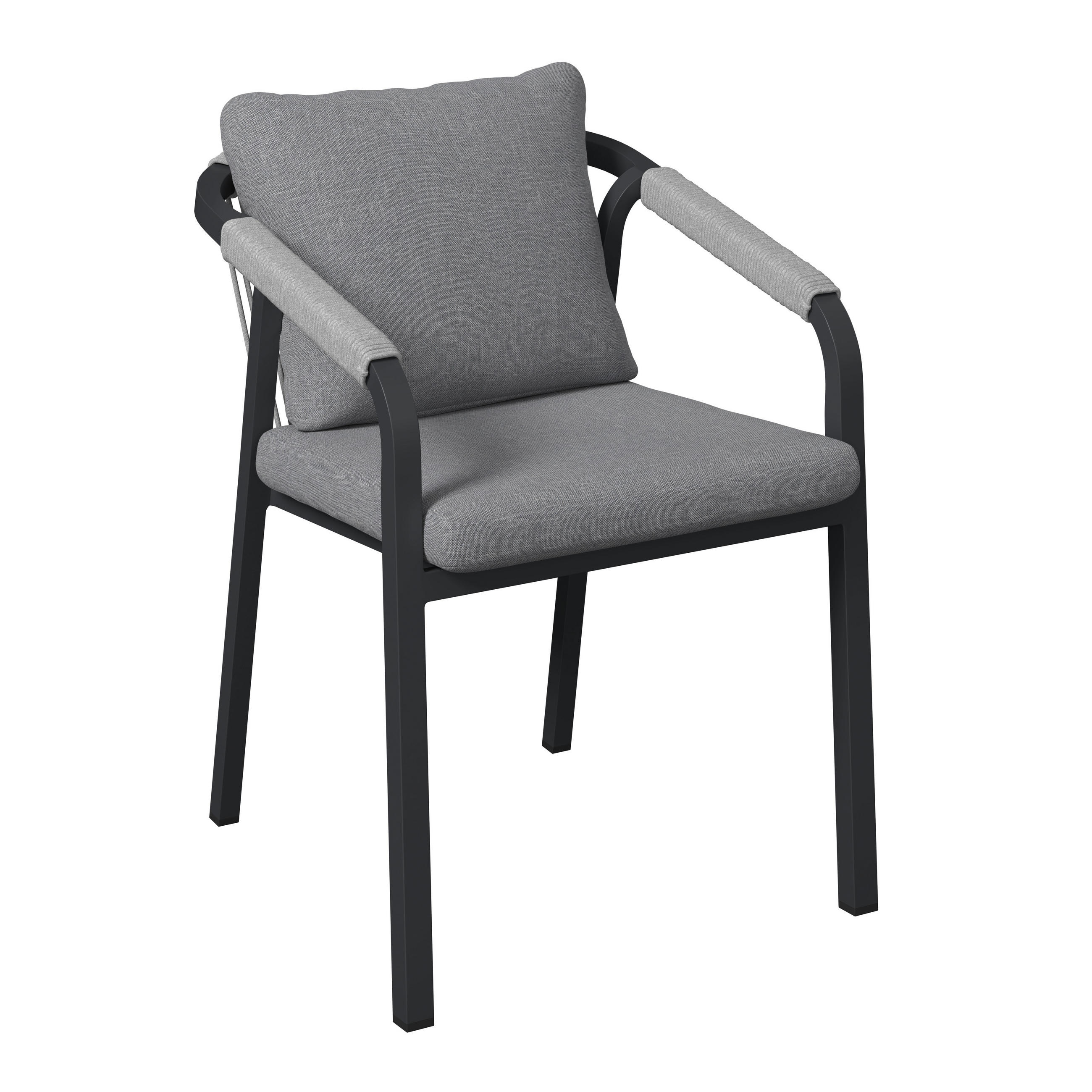 Ambia Garden Gartenstuhl Anthrazit, Grau 55x74x65 cm
