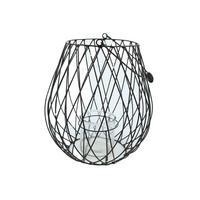 LATERNE  - Schwarz, Basics, Metall (34/36cm) - X-Mas