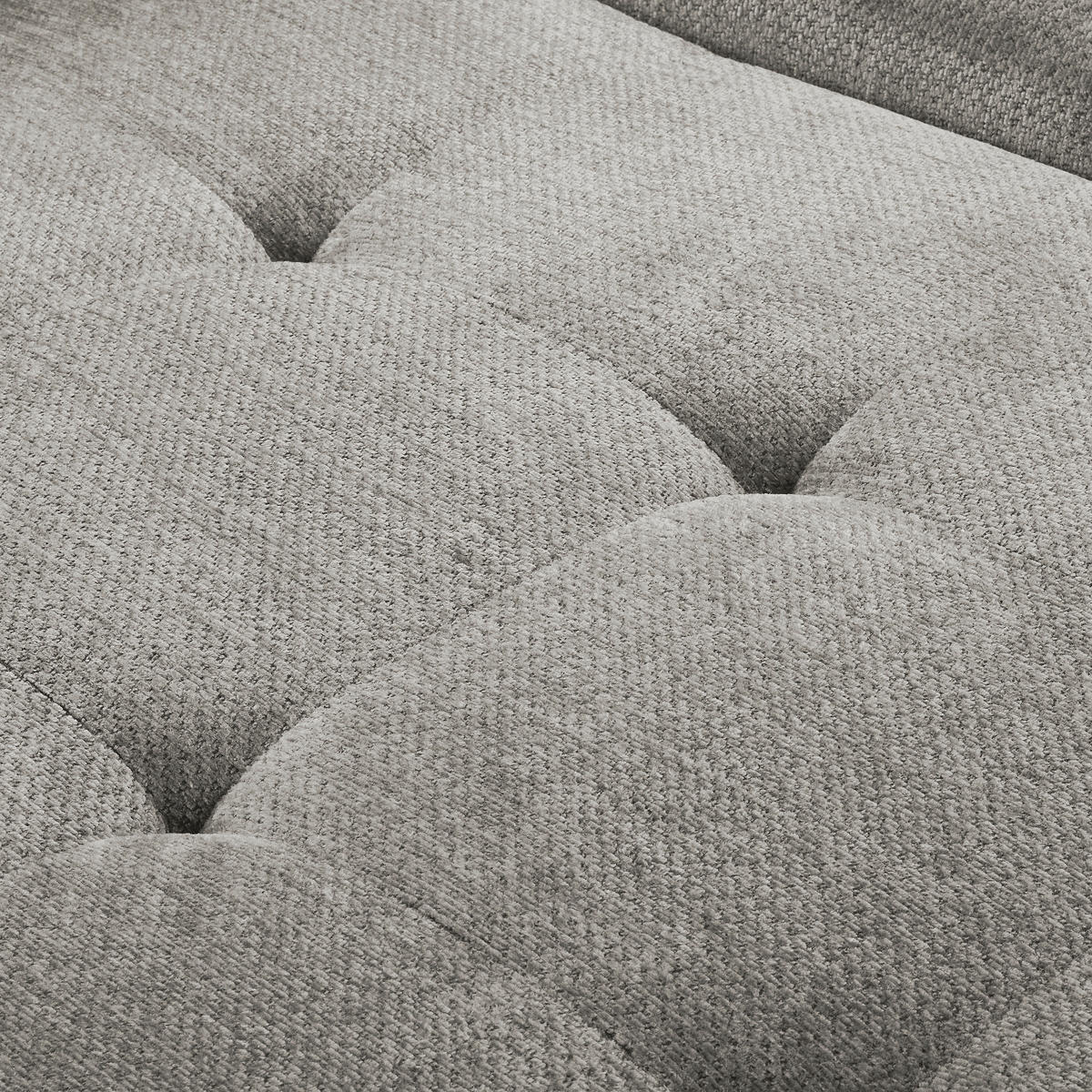 ECKSOFA PRADO Greige Webstoff Bettkasten, Kopfteilverstellung, Sitztiefenverstellung  - Greige/Schwarz, Design, Textil/Metall (268/195cm) - Livetastic