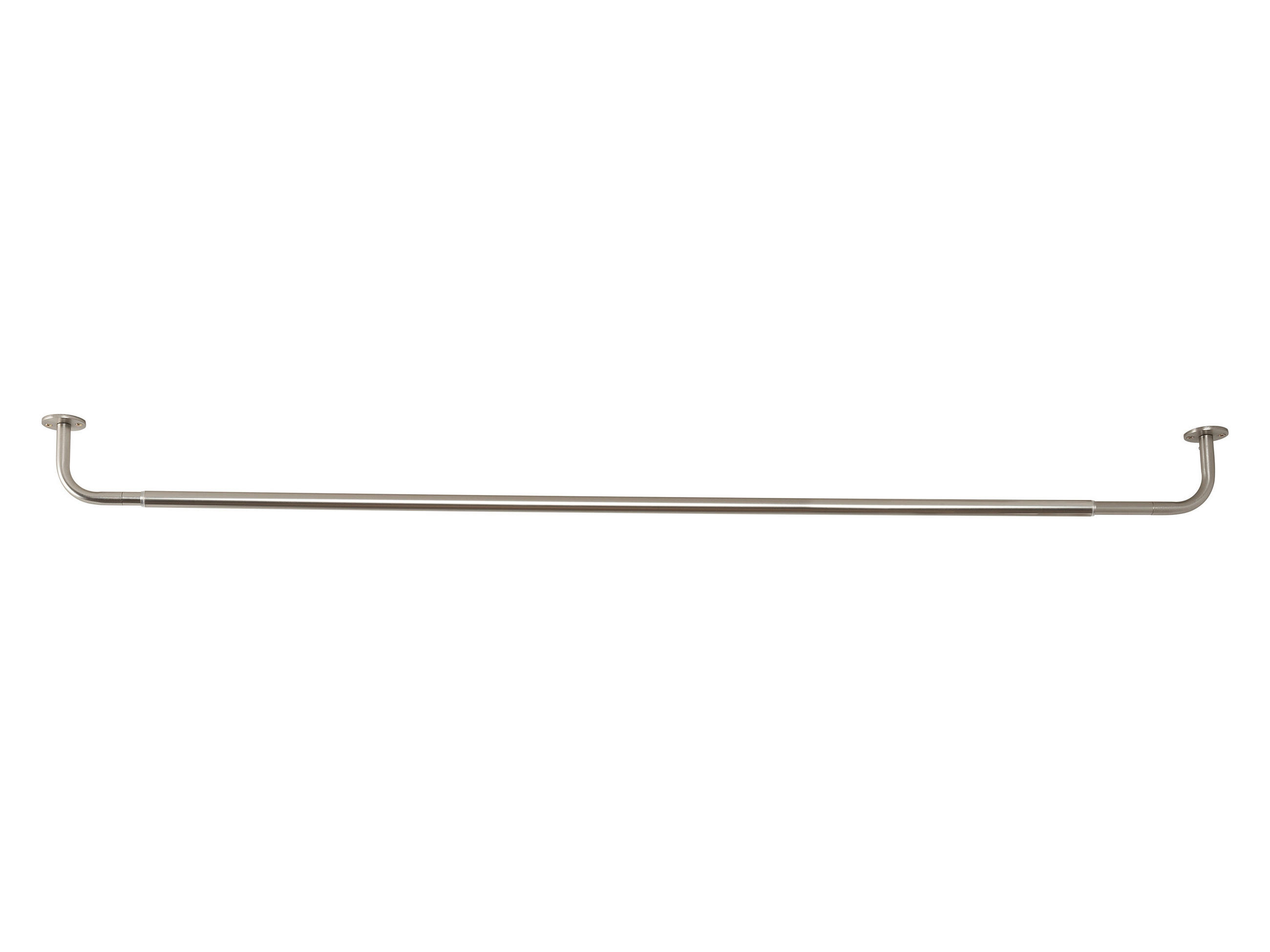 VORHANGSTANGENSET 120 cm  - Grau Hochglanz, Design, Metall (120cm)