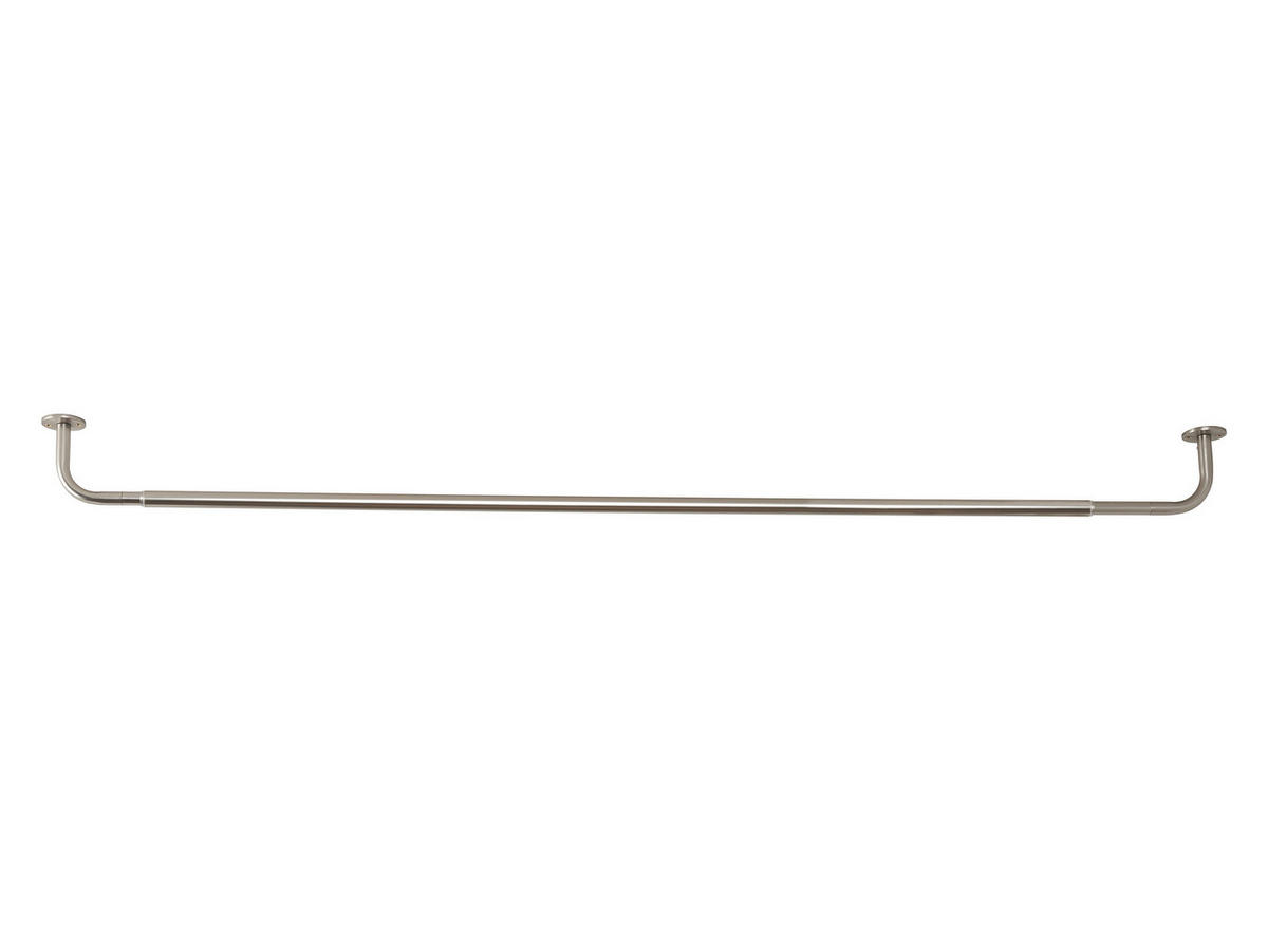 VORHANGSTANGENSET  120 cm  - Grau Hochglanz, Design, Metall (120cm)