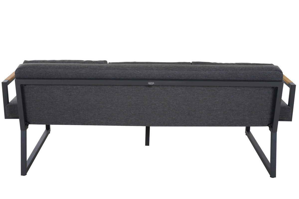 LOUNGESOFA  - Anthrazit, Basics, Holz/Textil (219/81/91cm) - Siena Garden
