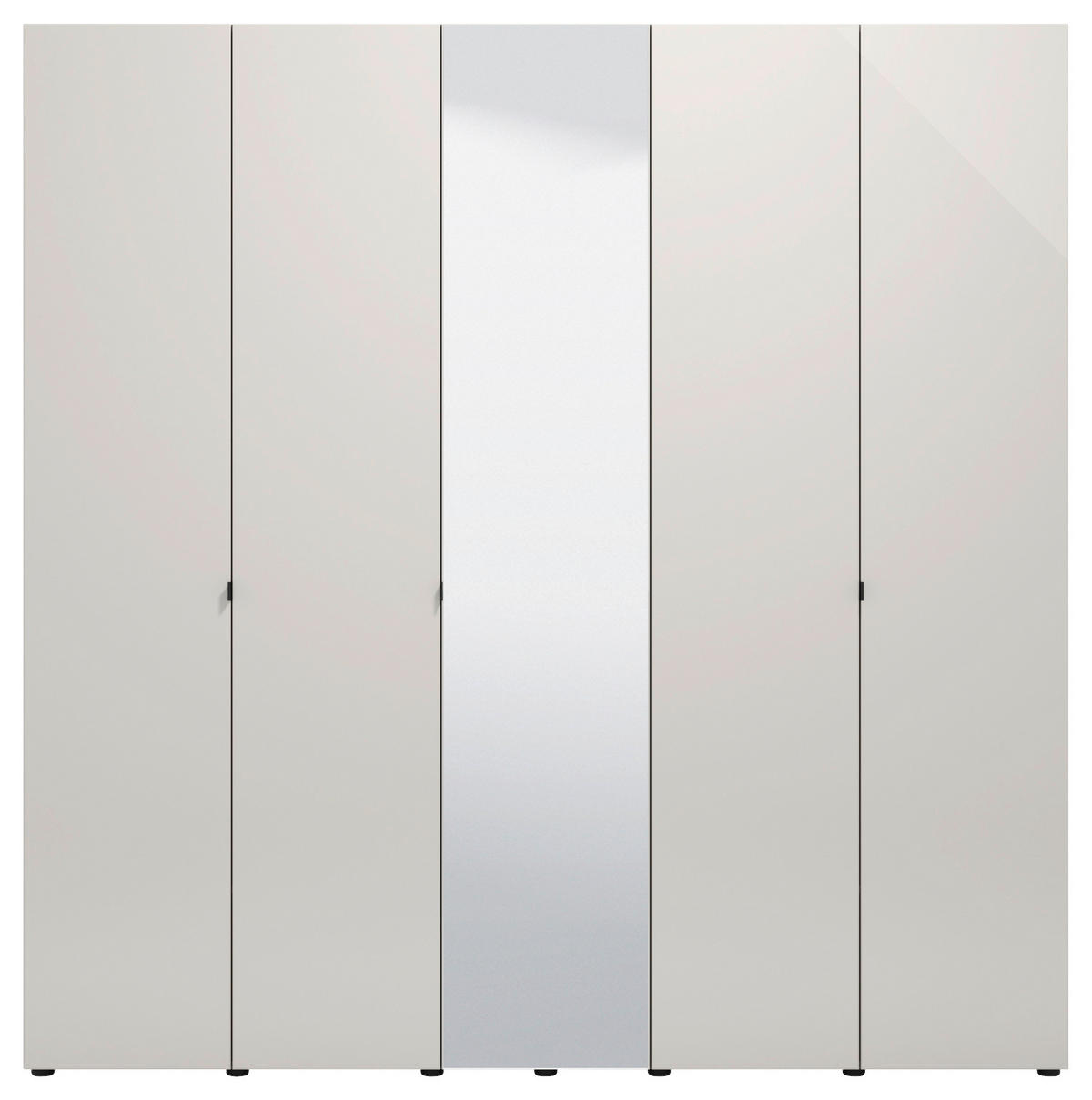 NYÍLÓAJTÓS SZEKRÉNY kasmírszínű  - kasmírszínű/fekete, Konventionell, faalapú anyag/üveg (224/226,5/56,5cm) - Stylife