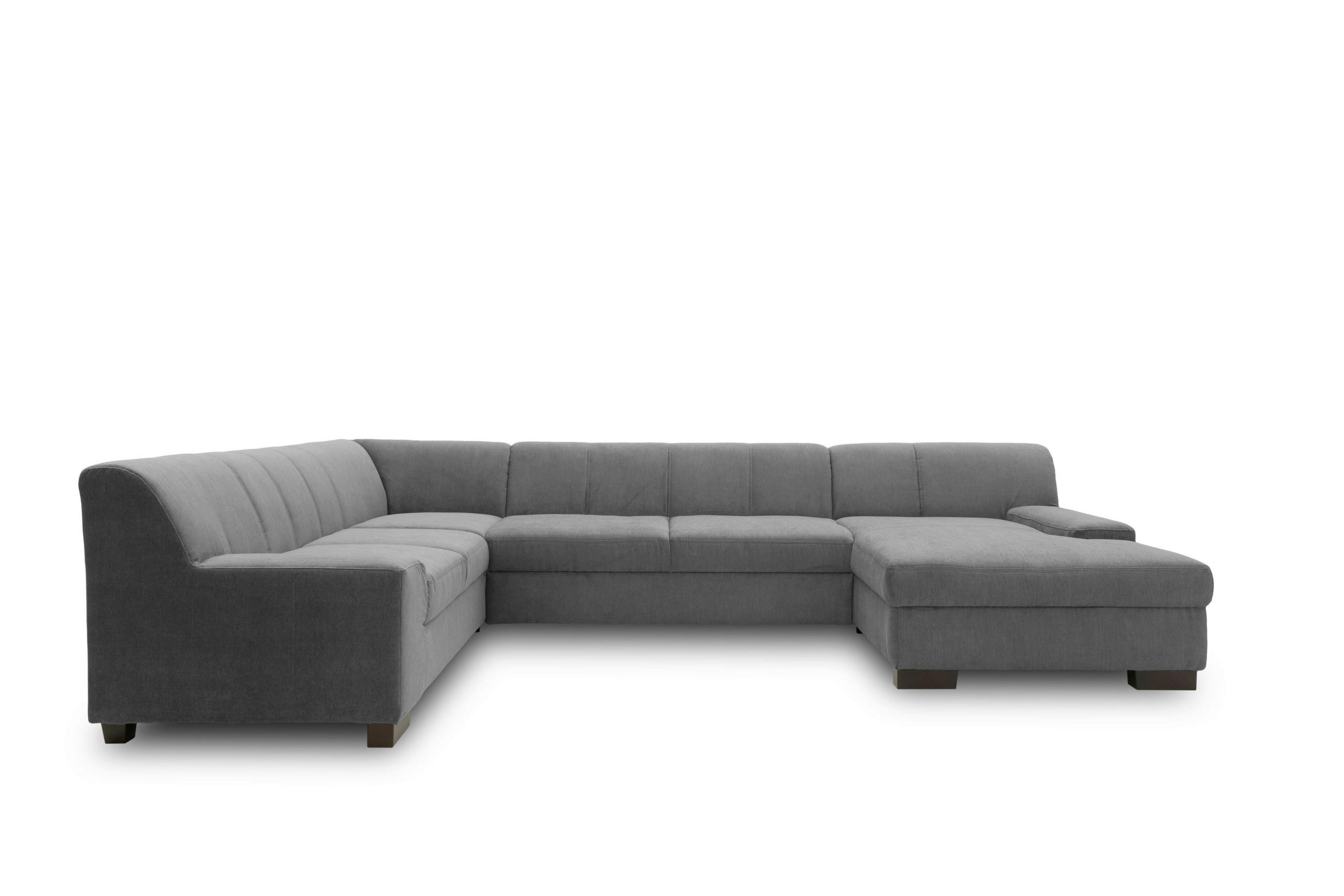 WOHNLANDSCHAFT  in Webstoff Anthrazit  - Wengefarben/Anthrazit, Design, Holz/Textil (212/328/153cm) - MID.YOU