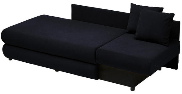 RÉCAMIERE in Flachgewebe Schwarz - Schwarz, Design, Kunststoff/Textil (171/71-88/93cm) - Cantus