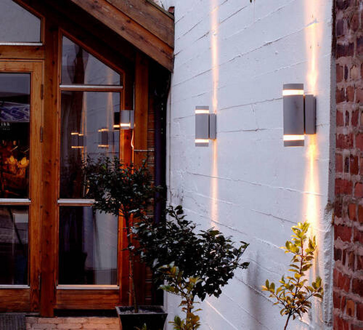 AUßENWANDLEUCHTE FOCUS 11/23,5/10,9 cm   - Klar/Anthrazit, Design, Glas/Metall (11/23,5/10,9cm)