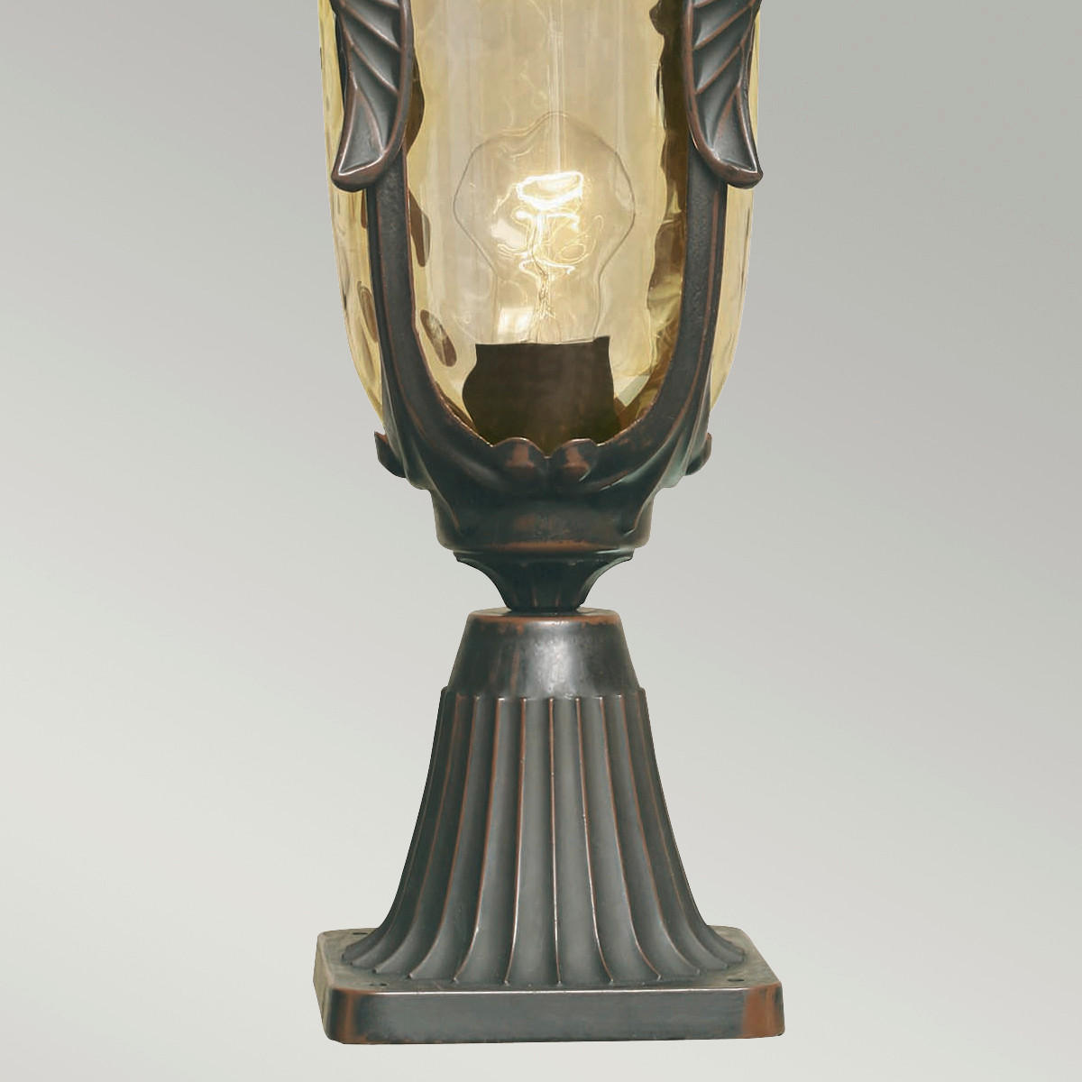 SOCKELBELYSNING - bronsfärgad, Klassisk, metall/glas (19/54cm) - Elstead Lighting