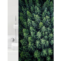 DUSCHVORHANG Foresta 180/200 cm  - Grün, Basics, Kunststoff (180/200cm) - Grund
