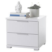 NOĆNI STOČIĆ bela  - bela/srebrna, Dizajnerski, pločasti materijal/plastika (46/43/42cm) - Boxxx