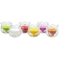 SVIEČKA V SKLE  - oranžová/číra, Basics, sklo (8,4/7,5cm) - Ambia Home