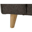 ECKSOFA in Flachgewebe Graubraun  - Eichefarben/Graubraun, KONVENTIONELL, Holz/Textil (265/159cm) - Carryhome