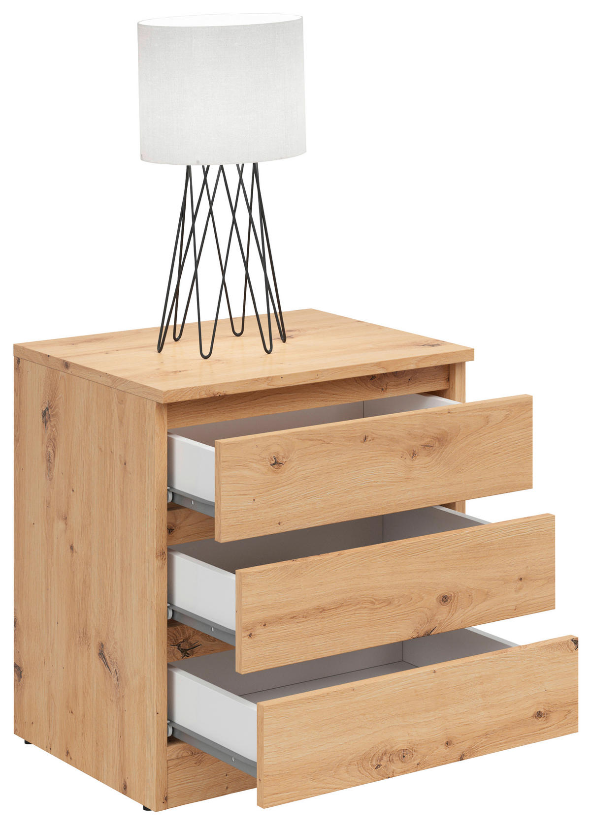 NACHTSCHRANK 45/52/42 cm  - Eiche Artisan, KONVENTIONELL, Holzwerkstoff (45/52/42cm)