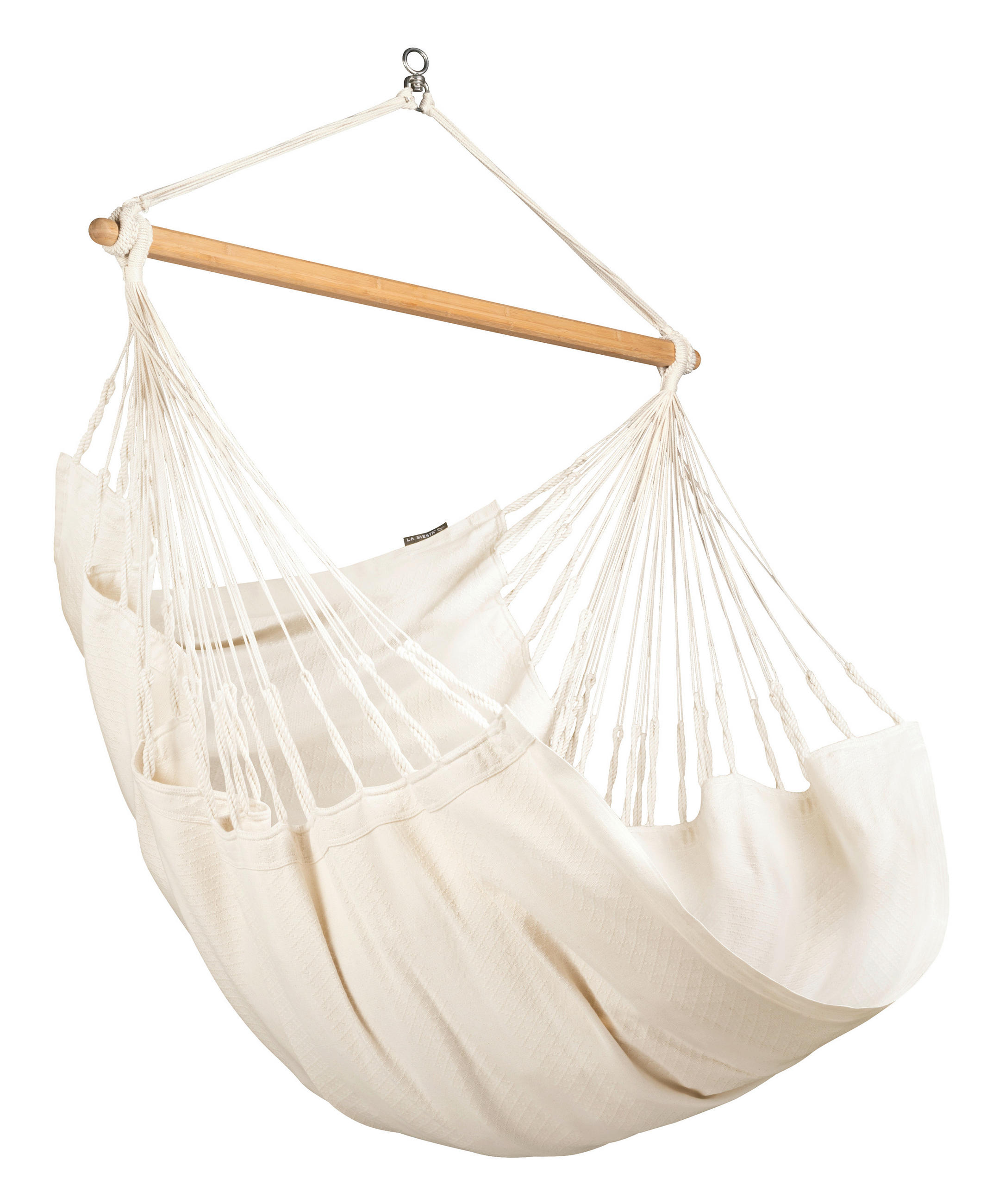 HÄNGESESSEL comfort cotton 110/160/180 cm  - Weiß, KONVENTIONELL, Holz/Textil (110/160/180cm) - La Siesta