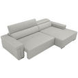 ECKSOFA DUA in Echtleder Beige  293/170 cm  - Chromfarben/Beige, Design, Leder/Metall (293/170cm) - Novel