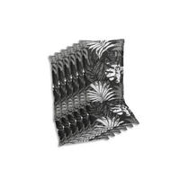 SESSELAUFLAGENSET Blätter  - Schwarz/Weiß, Basics, Textil (50/7/120cm)
