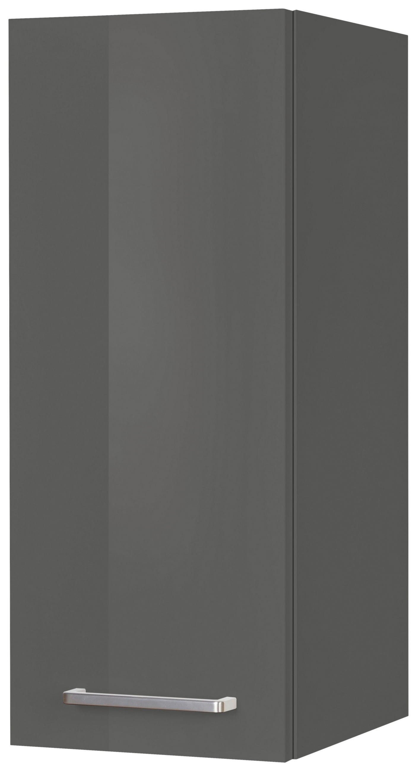 KÜCHENOBERSCHRANK 30/72/35 cm  in Schieferfarben  - Schieferfarben/Edelstahlfarben, MODERN, Holzwerkstoff/Metall (30/72/35cm) - Nobilia