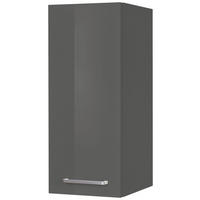 KÜCHENOBERSCHRANK 30/72/35 cm  in Schieferfarben  - Schieferfarben/Edelstahlfarben, MODERN, Holzwerkstoff/Metall (30/72/35cm) - Nobilia
