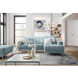 ECKSOFA in Webstoff Pastellblau  - Chromfarben/Pastellblau, Design, Textil/Metall (260/187cm) - Xora